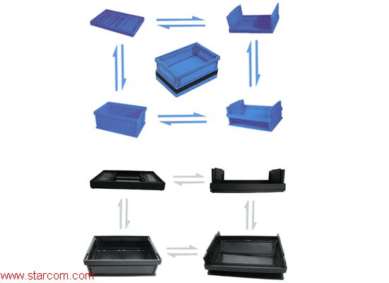 Injection folding turnover box